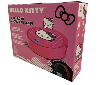 Nuevo Sanrio Hello Kitty Rosa Robo 3 en 1 Robot Barredora/Aspiradora/Fregona Foto 1 de 2