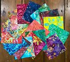 32 Bright Batik Patchwork Quilting Fabric 5 inch squares #20