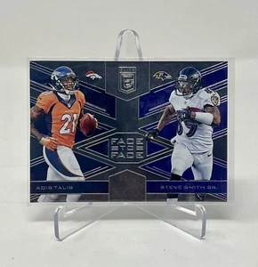 2017 Donruss Elite - Face to Face #11 Steve Smith, Aqib Talib /299 - Bild 1 von 3