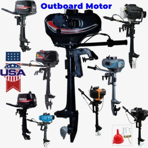 3.5/4/6/6.5/7-HP 2/4-Stroke Outboard Motor Boat Marine Engine,Water /Air Cool US - Picture 1 of 51