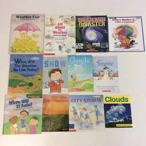 Weather Storms Science Preschool Kindergarten 1st 2nd Grade 12 Picture Book Lot - Picture 1 of 4