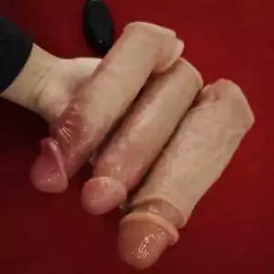 Silikon Penishülle,Penis Sleeve Penismanschetten Mit Realistisches Ausseh Dildo - Bild 1 von 60