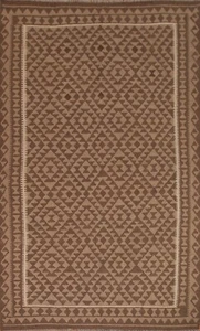 Geometric Tribal Reversible Kilim Oriental Area Rug Hand-woven Wool Carpet 7x10 - Picture 1 of 9