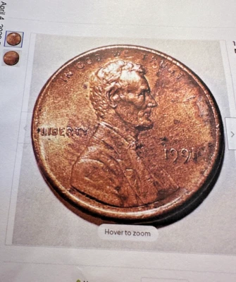 1991-P Lincoln 1c Memorial ~ BROADSTRUCK ERROR  ~ AWESOME ~ J56 - Image 1 of 4