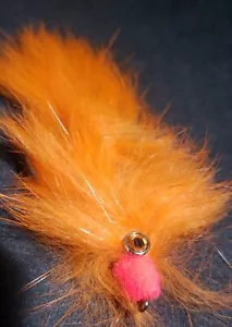 EGG SUCKING LEECH ORANGE SIZE 4 FLY FISHING FLIES CUSTOM TIED FRONTIER WEIGHTED - Picture 1 of 3