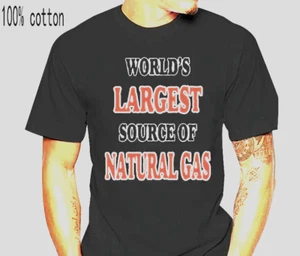 Camiseta La Fuente Más Grande de Gas Natural del Mundo - Gris Grande - Algodón Pesado Gildan - Imagen 1 de 5
