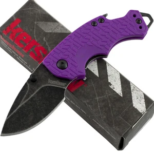 Kershaw Purple Handle Shuffle Linerlock Pocket Knife KS8700PURBW Backwash Blade - Picture 1 of 2