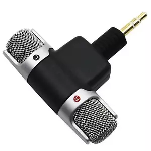 Mini 3.5mm Jack Microphone Wireless Stereo Mic For Recording PC Mobile Phone - Picture 1 of 3