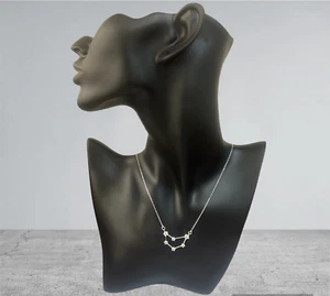 Collana argento 925 rodiato zirconi Costellazione segno zodiacale Capricorno - Foto 1 di 5
