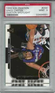 Vince Carter Upper Deck Ovation Spotlight Toronto Raptors 1999-00 PSA 9 como nuevo SSP - Imagen 1 de 2