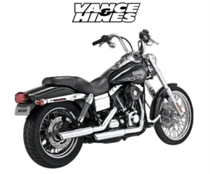Silenciadores sin cordones Vance & Hines Twin Slash de 3 pulgadas para Harley Davidson Dyna 1991-2017 - Imagen 1 de 3