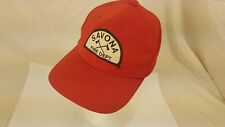 Savona BC Fire Dept Red Trucker Hat Snapback Baseball Vintage 80s Patch Cap Brim