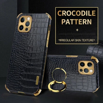 ShockProof Leather Holder Case Cover For iPhone 17 16 15 14 13 Pro Max 12 11 XR - Image 1 of 4