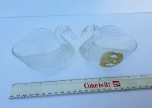 Clear Glass Swan nut or candy dishes - Picture 1 of 6