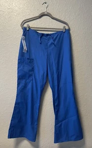 White Swan Fundamental Royal Blue Pull-on Drawstring Scrubs Womens Size L Petite - Picture 1 of 6