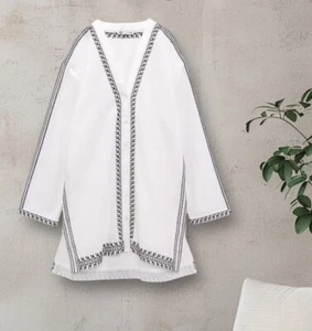 NWTZARA  EMBROIDERED TUNIC DRESS WITH LONG SLEEVES - Picture 1 of 7