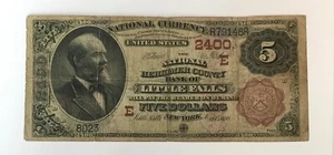 5 $ 1882 Brown Back Little Falls NY CH#2400 - Bild 1 von 2