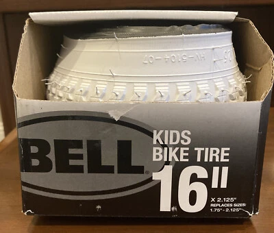 Bell Kids Bike Tire 16" x 1.75-2.25" White C5 - Brand New - Image 1 of 3