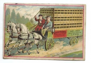 Attelage livreurs Vin -- Chromo Maison Tourrès - Trade card - Imagen 1 de 2