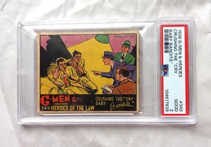 1936 G-MEN & HEROES OF THE LAW #349 PSA 2 BUON SCHIACCIAMENTO I "CRY BABY BANDITIS" - Foto 1 di 2