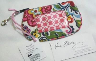 Vera Bradley ESPERANZA JARDÍN CLIP CREMALLERA IDENTIFICACIÓN CAMBIO MONEDA ESTUCHE llave para BOLSO BOLSO NUEVO CON ETIQUETAS Foto 1 de 3