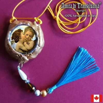 guardian angel talisman necklace amulet pendant charm jewel good luck money love - Image 1 of 4