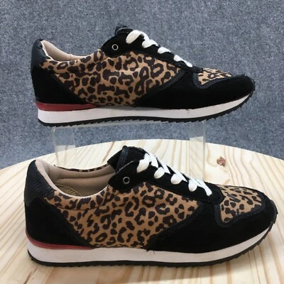Mossimo Shoes Womens 8.5 Leopard Print Casual Low Sneakers Black Brown Fabric - Image 1 of 4