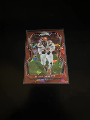 Myles Garrett 2020 Panini Prizm Red cracked ice Prizm browns 62 PWE - Image 1 of 2
