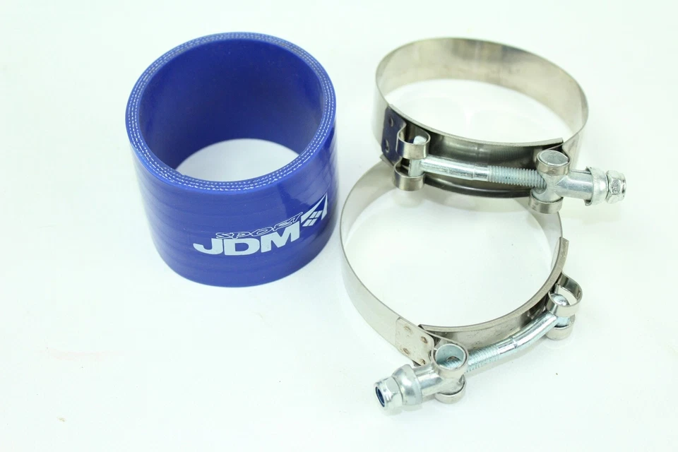 2,5-дюймовый прямой синий силиконовый соединитель шланг воздухозаборник JDM Race + ЗАЖИМЫ - Изображение 1 из 1