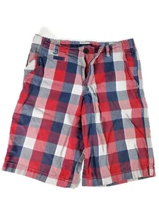 Cherokee Shorts Teens Size 16 Multicolor Embroidered Plaid Pockets Chino Pants - Picture 1 of 12