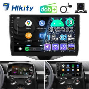 DAB+ CarPlay Android13 Autoradio für Citroen C1 Peugeot 108 Toyota Aygo II Navi - Bild 1 von 12
