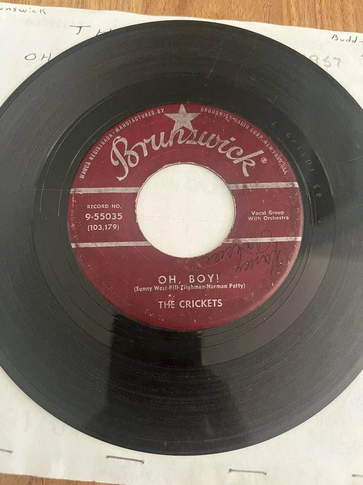 45 RECORD - BUDDY HOLLY & THE CRICKETS - OH BOY!!! - Image 1 of 1