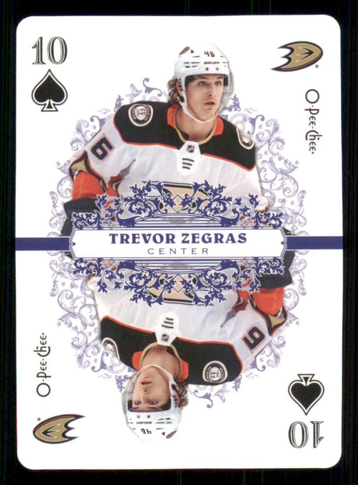 2022-23 O-Pee-Chee Playing Cards #10SPADES Trevor Zegras - Image 1 of 2