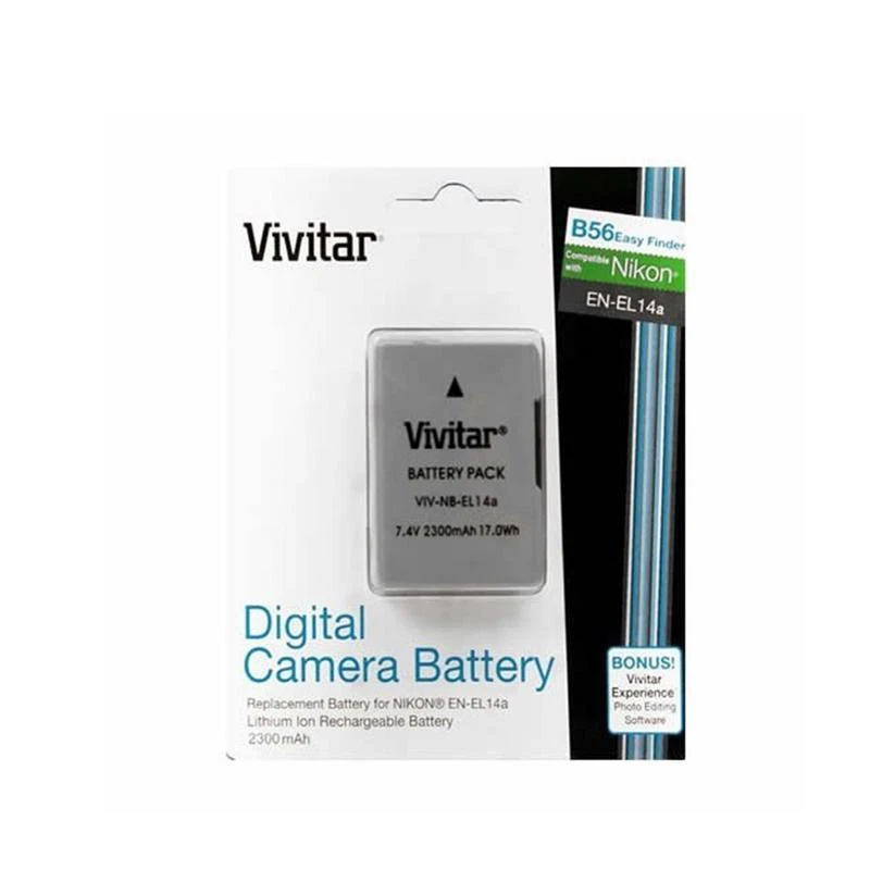 Batería Vivitar para Nikon D5600 D5500 D3500 D3400 Bate Recargable Completamente Codificado Foto 1 de 1