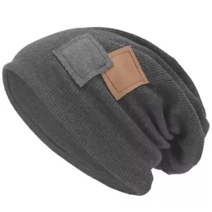 Mens Slouchy Beanie Hat Cotton Long Oversized Knit Slouch Beanie for Summer W... - Picture 1 of 6