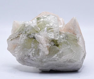 230g 3.2" Apophyllite w/ Stilbite Cluster Natural Zeolite Gemstone Crystal India - Picture 1 of 5