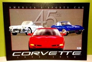 "Letrero de metal lata 45 aniversario de Chevrolet Corvette 16"" x 11 1/4" - Imagen 1 de 1