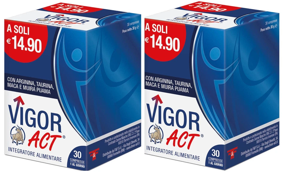 VIGOR ACT 2 confezioni da 30 cpr - Contrasta L'impotenza