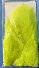 Whiting Softhackle & Chickabou White dyed FLUORO YELLOW CHARTREUSE