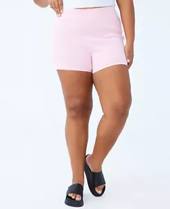 MSRP $35 Cotton:On Womens Trendy Plus Size Active Knit Biker Shorts Pink Size 24 - Picture 1 of 1