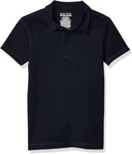 Nautica Boys School Uniform Sensory-Friendly Short Sleeve Navy Polo Size 5 - Picture 1 of 2