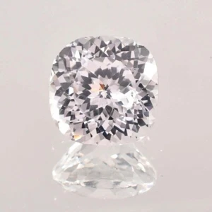 17x17 MM Natural White Ceylon Sapphire Cushion Cut Loose Gemstone GIT Certified - Picture 1 of 5