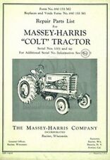 Massey Harris Colt Tractor Repair Part List Manual