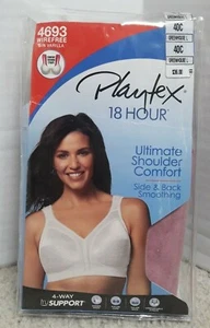 New Playtex 18 Hour Ultimate Shoulder Comfort Wireless Bra 4693 40C Lavender - Picture 1 of 2