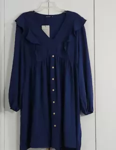 Kojooin Dress Blue Long Sleeve Size 2XL - Picture 1 of 3