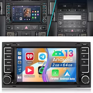 Für VW Touareg 7L Bj. 2002-2009 Autoradio Navi GPS 2+64GB SWC Android 13 RDS BT - Bild 1 von 19