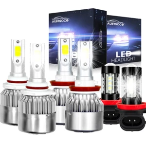 For Honda Civic 2016-2021 Front LED Headlight 6 Bulbs 6000K Hi/Low Beam 9005 H11 - Picture 1 of 14