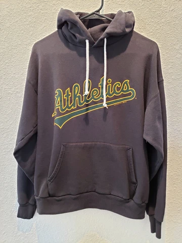 Vintage 1993 Oakland Athletics A’s Hoodie Sweatshirt Size Large L Made in USA Cover
