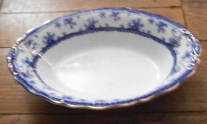 John Maddock & Sons Hamilton Cobalt Blue & White 10" Oval Vegetable Veggie Bowl - Picture 1 of 2
