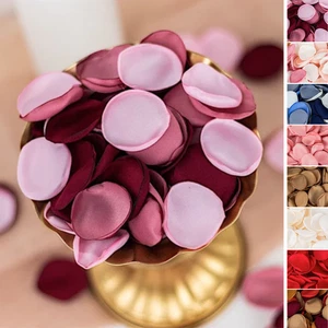 400 Matte Silk Rose Petals Round Artificial Flowers Table CONFETTI Party Events - Picture 1 of 66